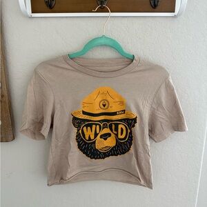 💪🏻👚 Keep Nature Wild Wild Bear Crop Top Sand Small